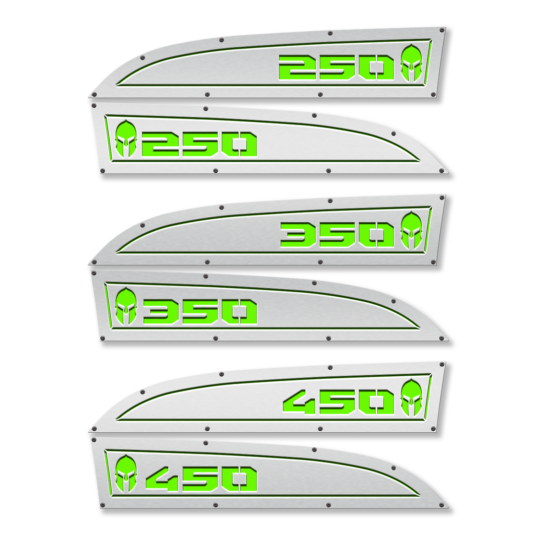 Spartan 250, 350 or 450 11-16 Ford® Super Duty® Fender Badge Replacements - Fully Customizable, LED and Non-LED