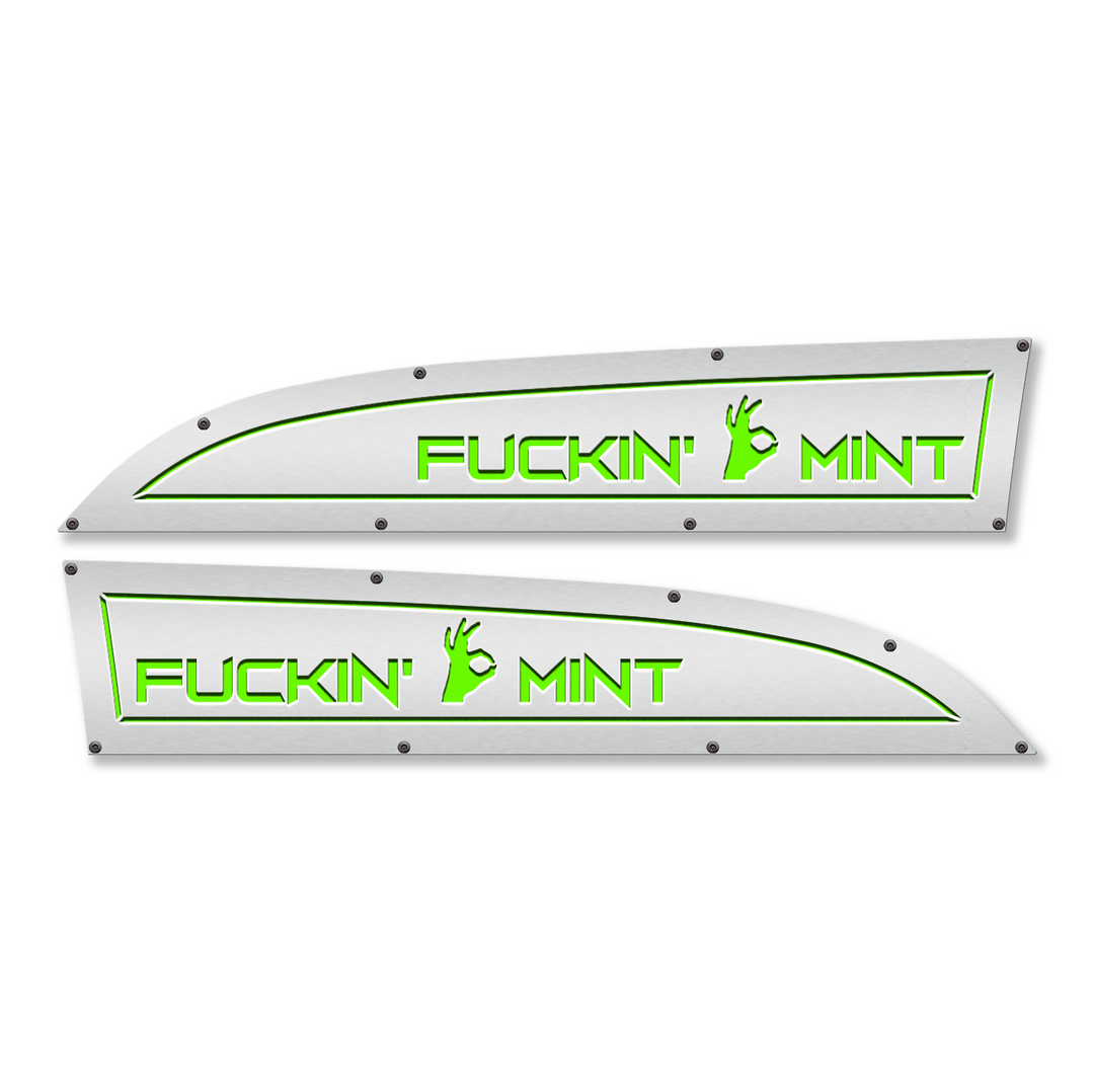 Remplacement des badges d'aile Ford® Super Duty® 11-16 F*ckin' Mint - Entièrement personnalisable, LED et non LED