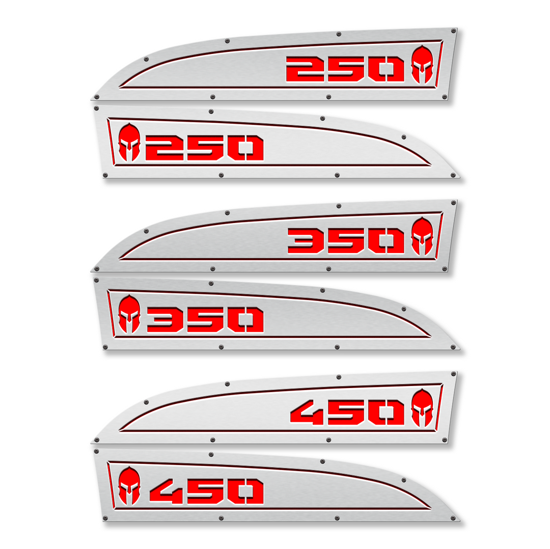 Spartan 250, 350 or 450 11-16 Ford® Super Duty® Fender Badge Replacements - Fully Customizable, LED and Non-LED