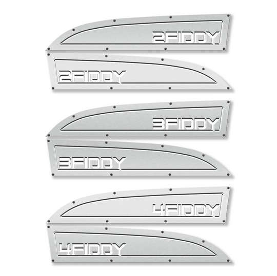 Remplacement des badges d'aile Ford® Super Duty® 2Fiddy, 3Fiddy, 4Fiddy 11-16 - Entièrement personnalisable, LED et non LED