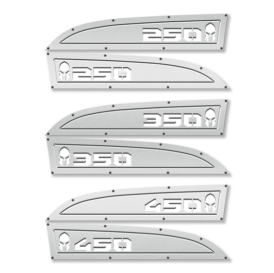 Spartan 250, 350 or 450 11-16 Ford® Super Duty® Fender Badge Replacements - Fully Customizable, LED and Non-LED