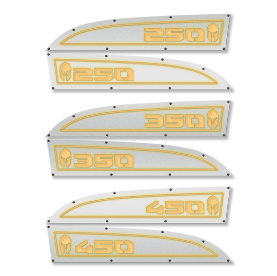 Spartan 250, 350 or 450 11-16 Ford® Super Duty® Fender Badge Replacements - Fully Customizable, LED and Non-LED