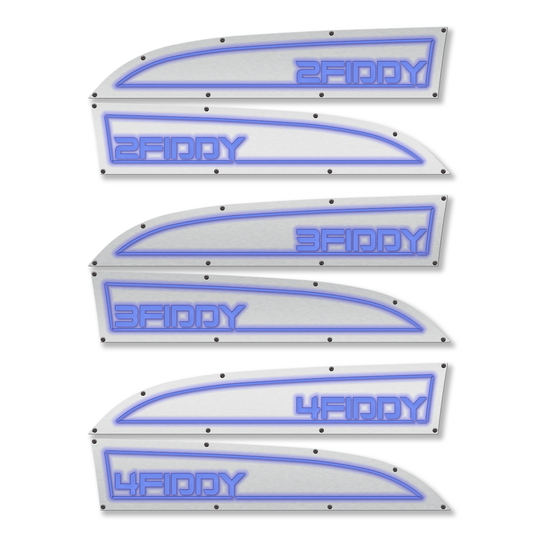 2Fiddy, 3Fiddy, 4Fiddy 11-16 Ford® Super Duty® Fender Badge Replacements - Fully Customizable, LED and Non-LED