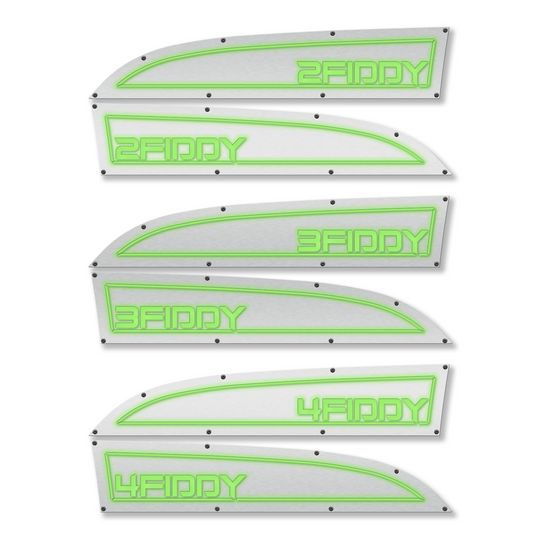 2Fiddy, 3Fiddy, 4Fiddy 11-16 Ford® Super Duty® Fender Badge Replacements - Fully Customizable, LED and Non-LED