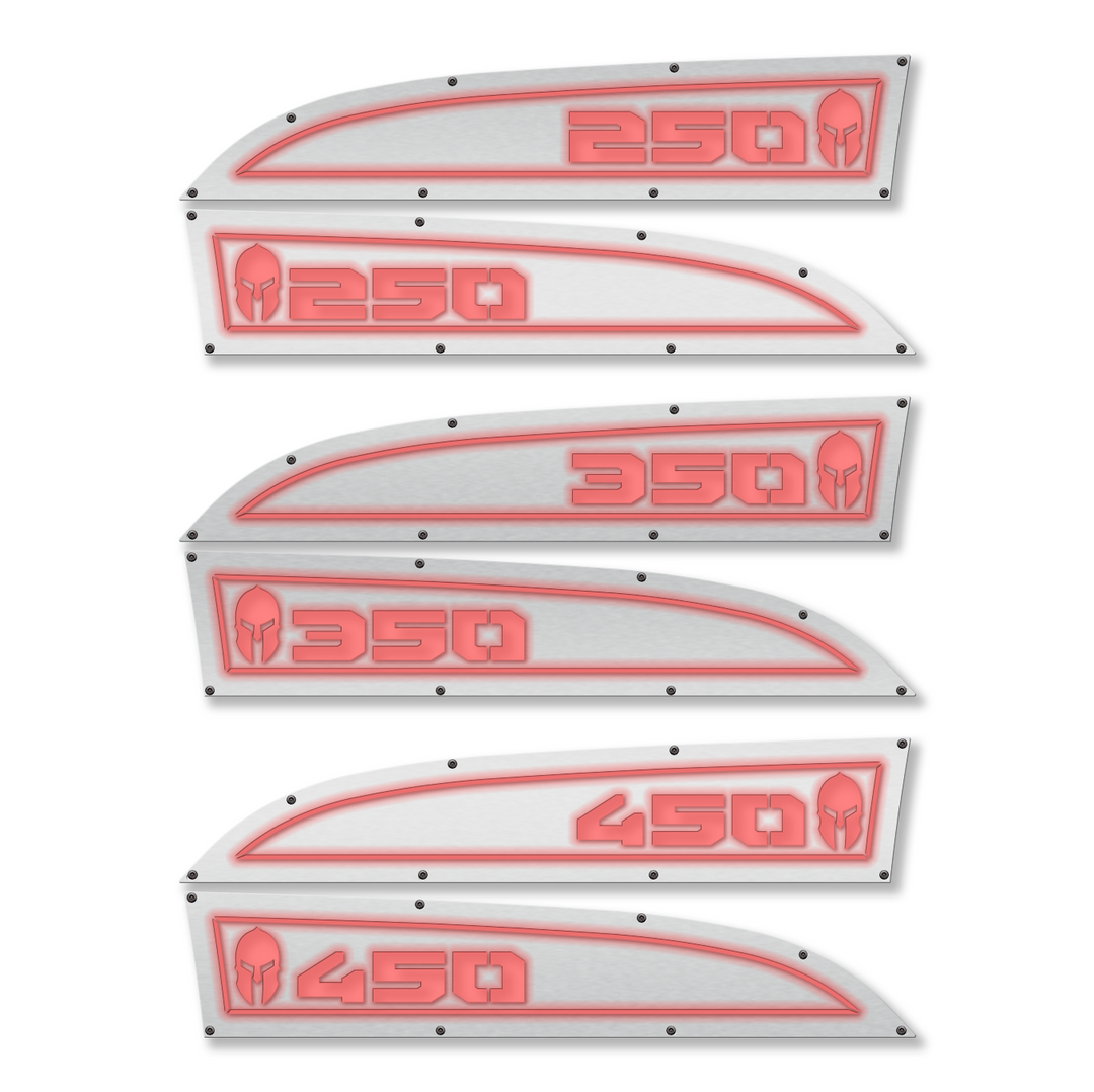 Remplacement des badges d'aile Ford® Super Duty® Spartan 250, 350 ou 450 11-16 - Entièrement personnalisable, LED et non LED