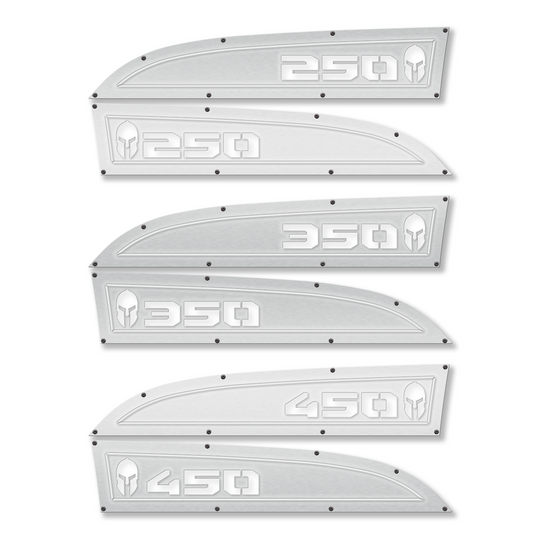 Spartan 250, 350 or 450 11-16 Ford® Super Duty® Fender Badge Replacements - Fully Customizable, LED and Non-LED