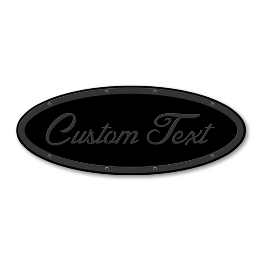 Custom Text Oval Replacement - Script - Fits Multiple Ford® Trucks - Fully Customizable Colors