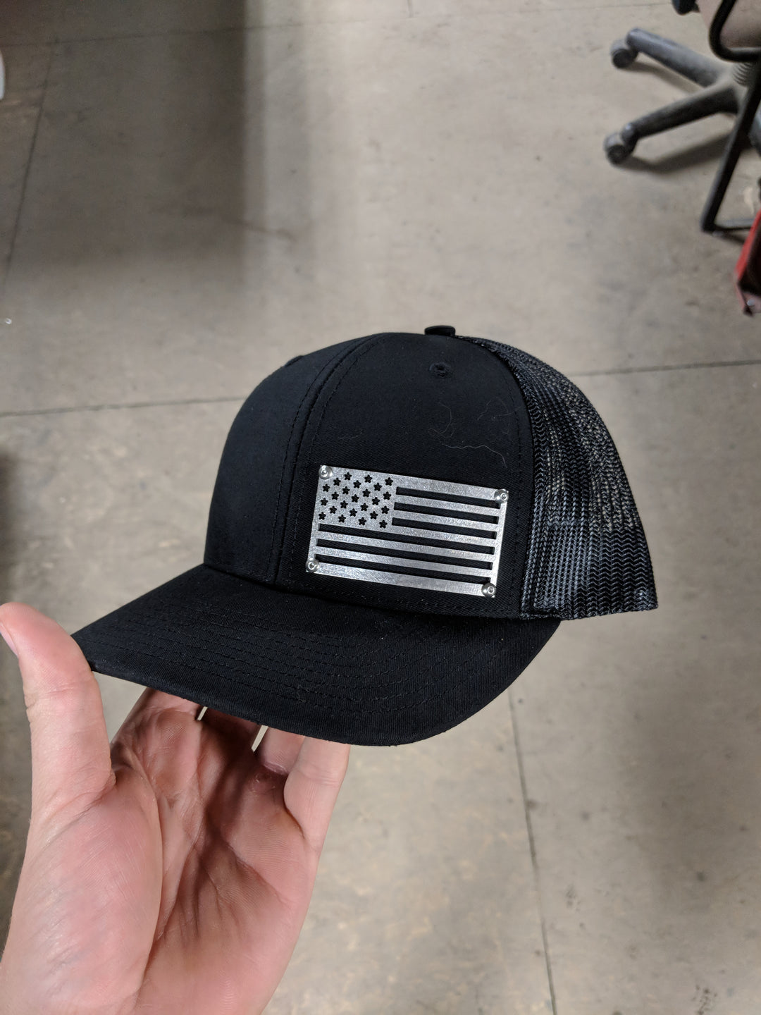 American Flag Stainless Steel HeadGear Hat