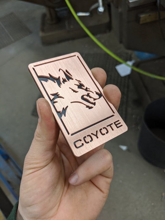 Brushed Copper Coyote Emblem - Fits 2015+ Mustang® Grille + Decklid