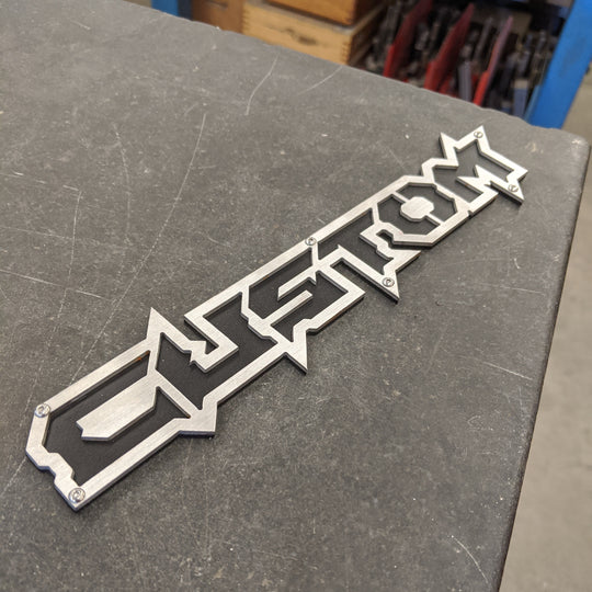 Custom Badge - Brushed on Black