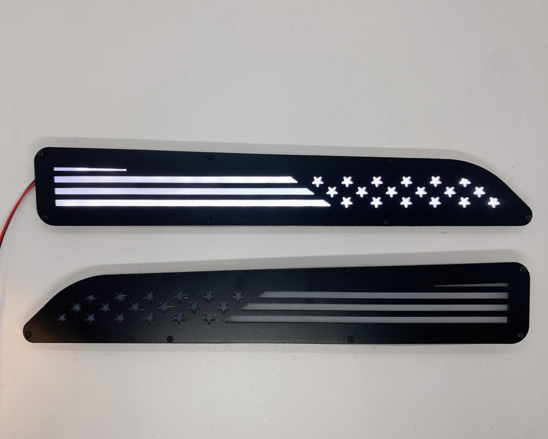 American Flag Hood Badges - Illuminated - Fits 2019+ Ram 1500® Sport