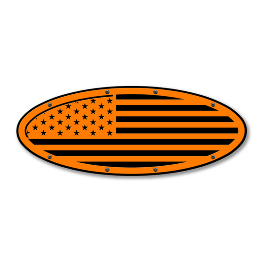 American Flag Oval Replacement - Fits Multiple Ford® Trucks - Fully Customizable Colors