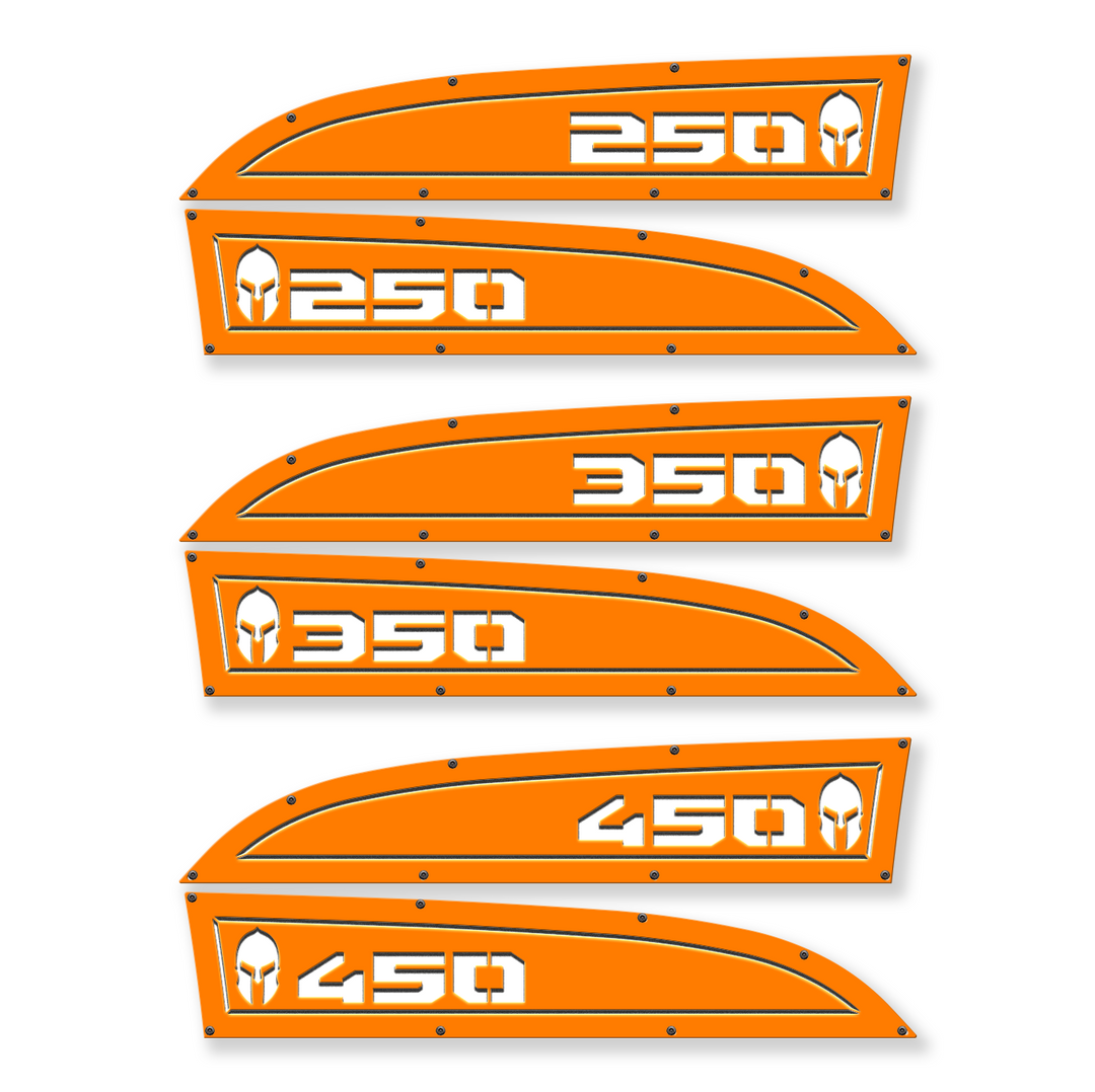 Spartan 250, 350 or 450 11-16 Ford® Super Duty® Fender Badge Replacements - Fully Customizable, LED and Non-LED