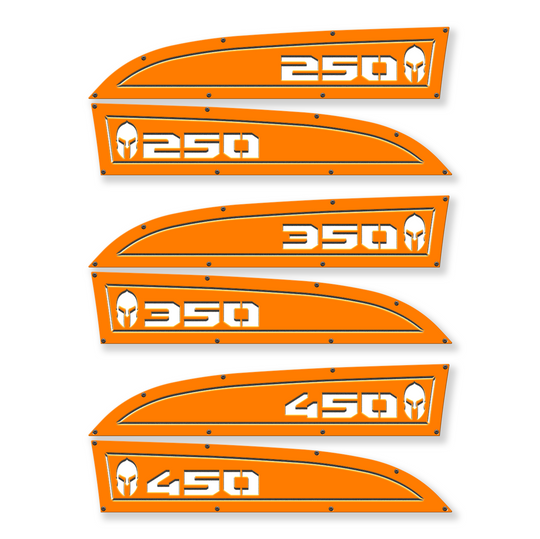 Spartan 250, 350 or 450 11-16 Ford® Super Duty® Fender Badge Replacements - Fully Customizable, LED and Non-LED