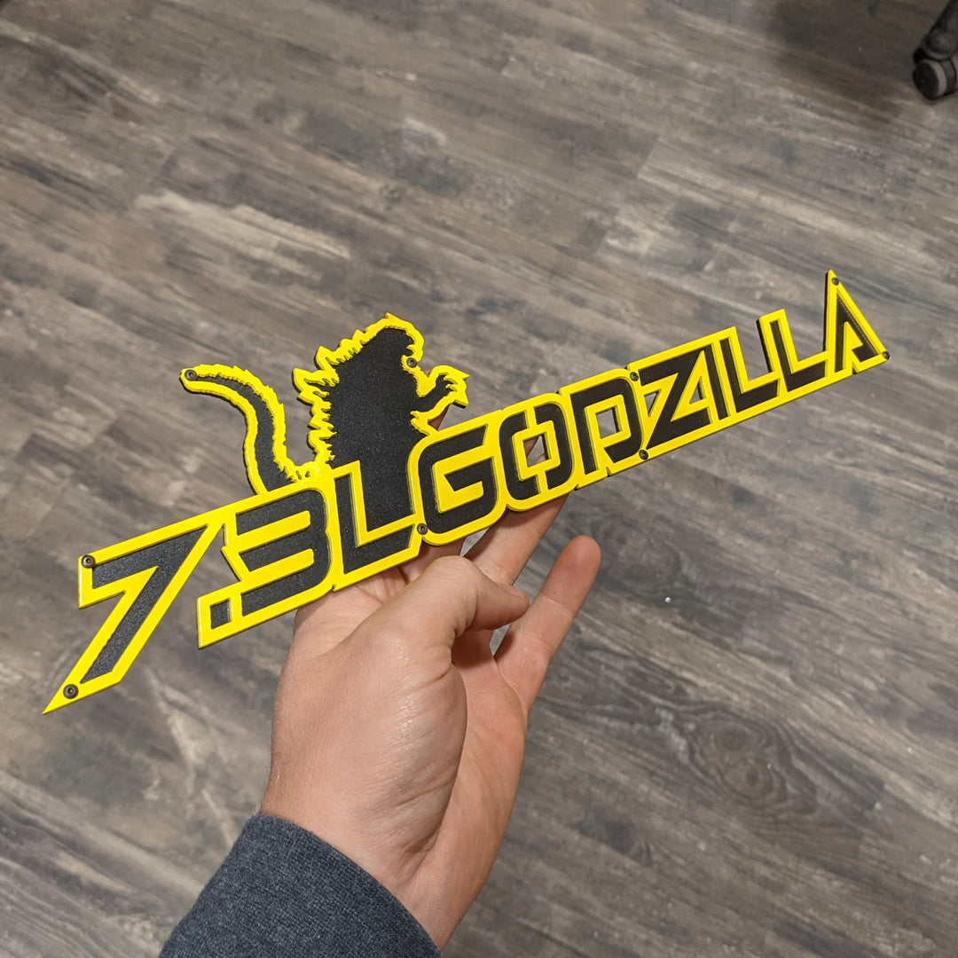 7.3 Godzilla Emblem - Universal Fitment - Right Facing Godzilla - Choose your Colors