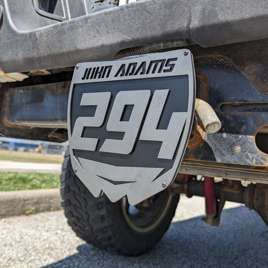 Couvercle d'attelage de plaque de course de motocross - Entièrement personnalisable