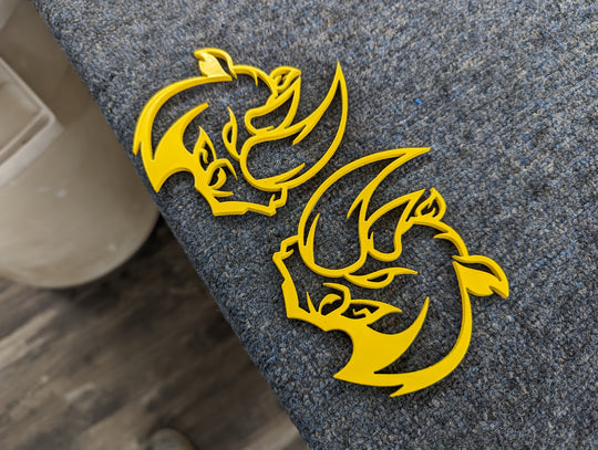 Rhino Fender Emblem Pair