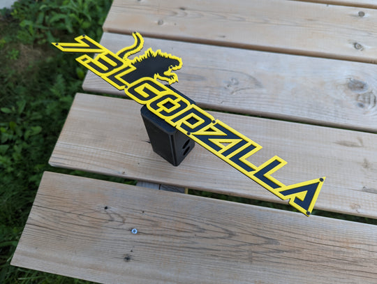 7.3L Godzilla Hitch Cover - Powder Coated Aluminum - Fully Customizable