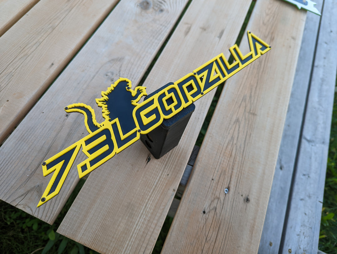 7.3L Godzilla Hitch Cover - Powder Coated Aluminum - Fully Customizable