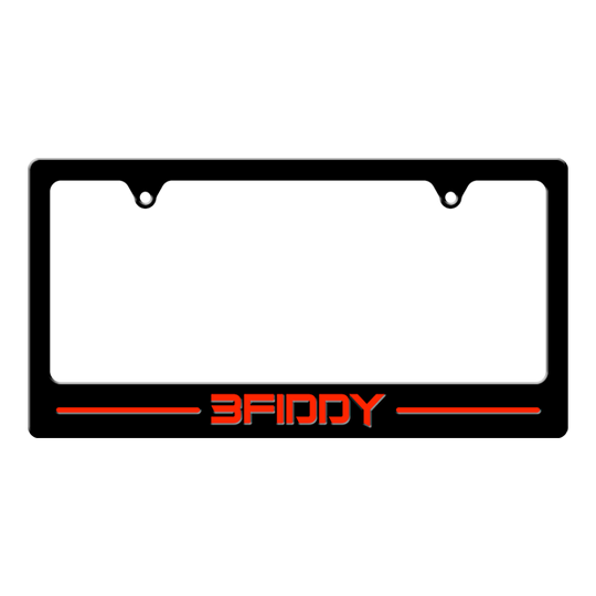 Custom 3FIDDY License Plate Border