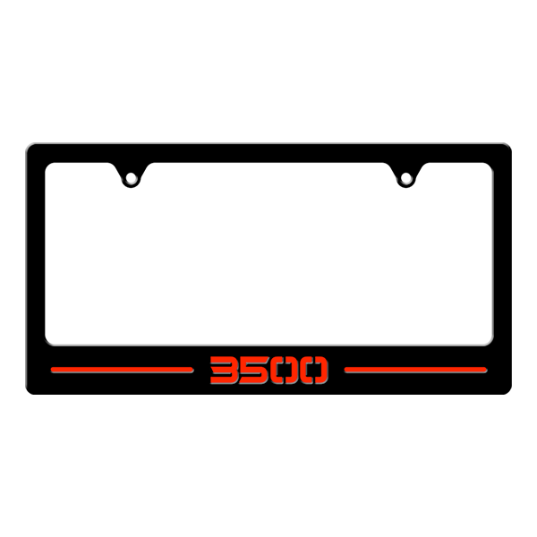 Custom 3500 License Plate Border