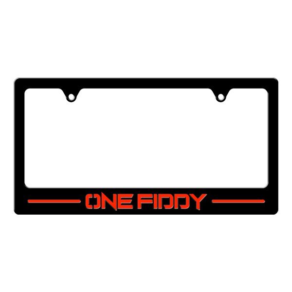 Custom ONE FIDDY License Plate Border