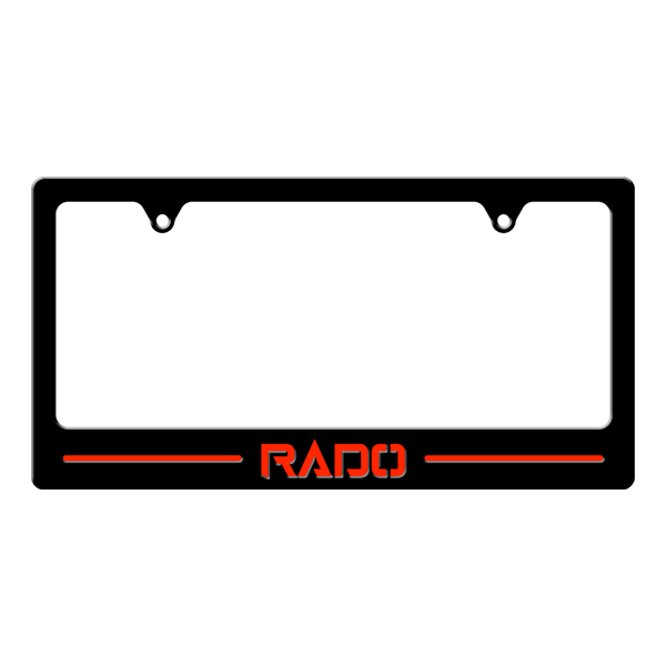 Custom RADO License Plate Border