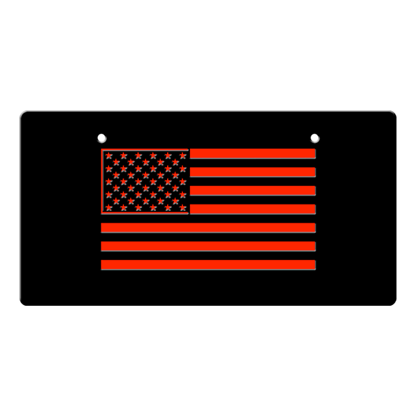 American Flag LED License Plate Cover