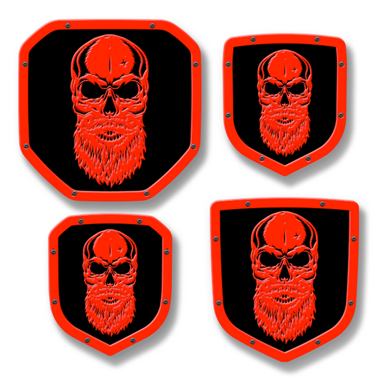 Bearded Skull Shield Emblem - RAM® Trucks, Grille or Tailgate - Fits Multiple Models and Years