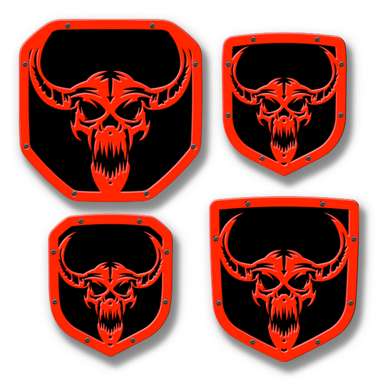 Longhorn Skull Shield Emblem - RAM® Trucks, Grille or Tailgate - Fits Multiple Models and Years