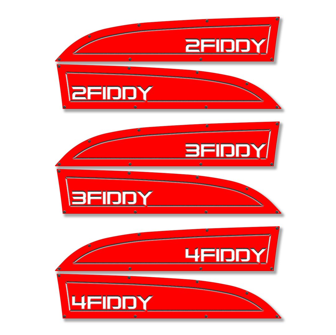 2Fiddy, 3Fiddy, 4Fiddy 11-16 Ford® Super Duty® Fender Badge Replacements - Fully Customizable, LED and Non-LED