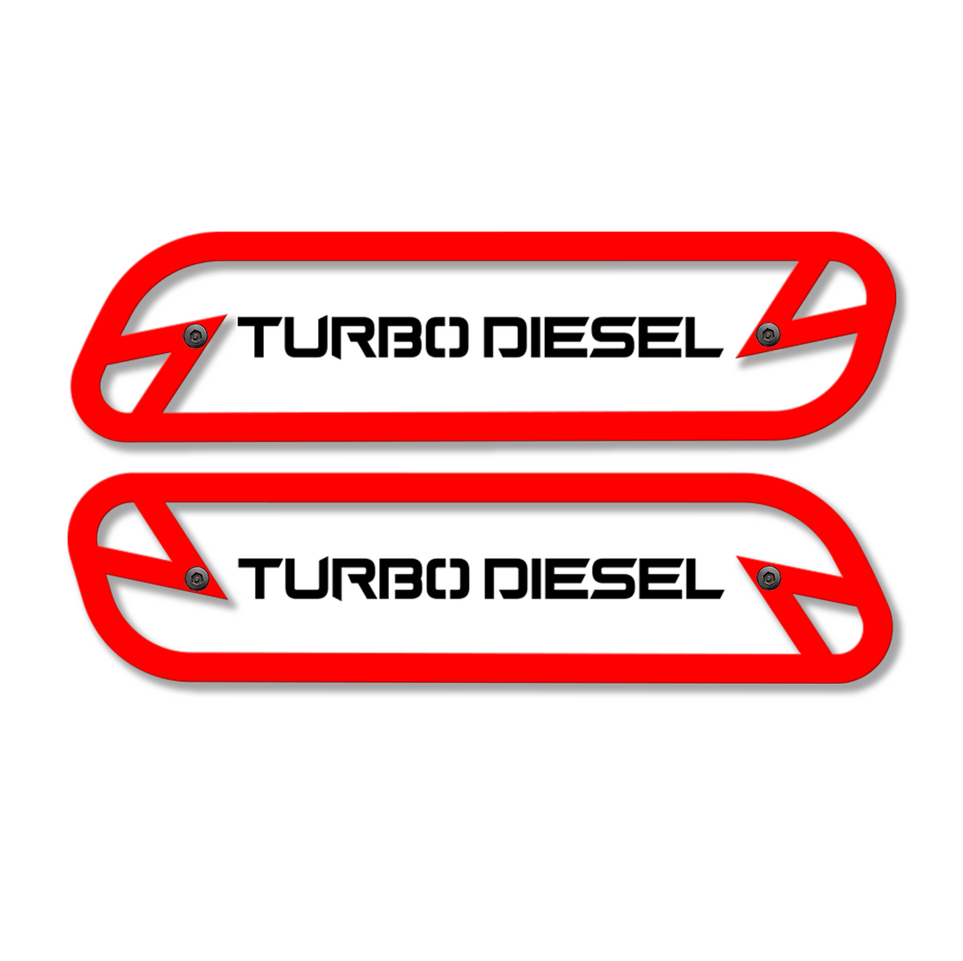 Turbo Diesel Hood Emblem Replacements - Fits 2019-2025 Ram® 2500, 3500, 4500 - Fully Customizable, LED or Non-LED