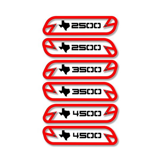 Texas 2500/3500/4500 Hood Emblem Replacements - Fits 2019-2023 Ram® 2500, 3500, 4500 - Fully Customizable, LED or Non-LED