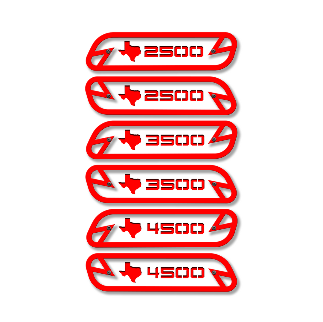 Texas 2500/3500/4500 Hood Emblem Replacements - Fits 2019-2023 Ram® 2500, 3500, 4500 - Fully Customizable, LED or Non-LED