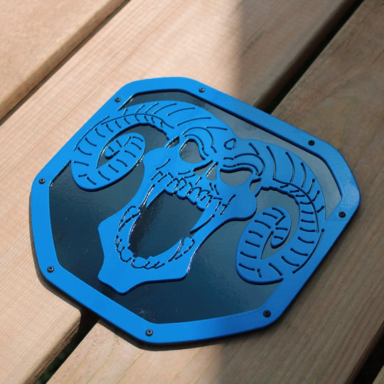 Custom Skull Shield Emblem - RAM® Trucks, Grille or Tailgate - Fits Multiple Models and Years