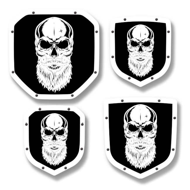 Bearded Skull Shield Emblem - RAM® Trucks, Grille or Tailgate - Fits Multiple Models and Years