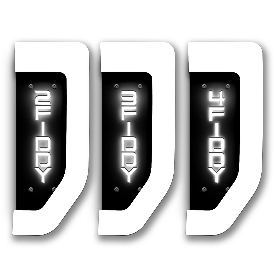 2Fiddy, 3Fiddy, or 4Fiddy 2017-2022 Ford® Super Duty® Fender Badge Replacement Set - Fully Customizable - LED and Non-LED