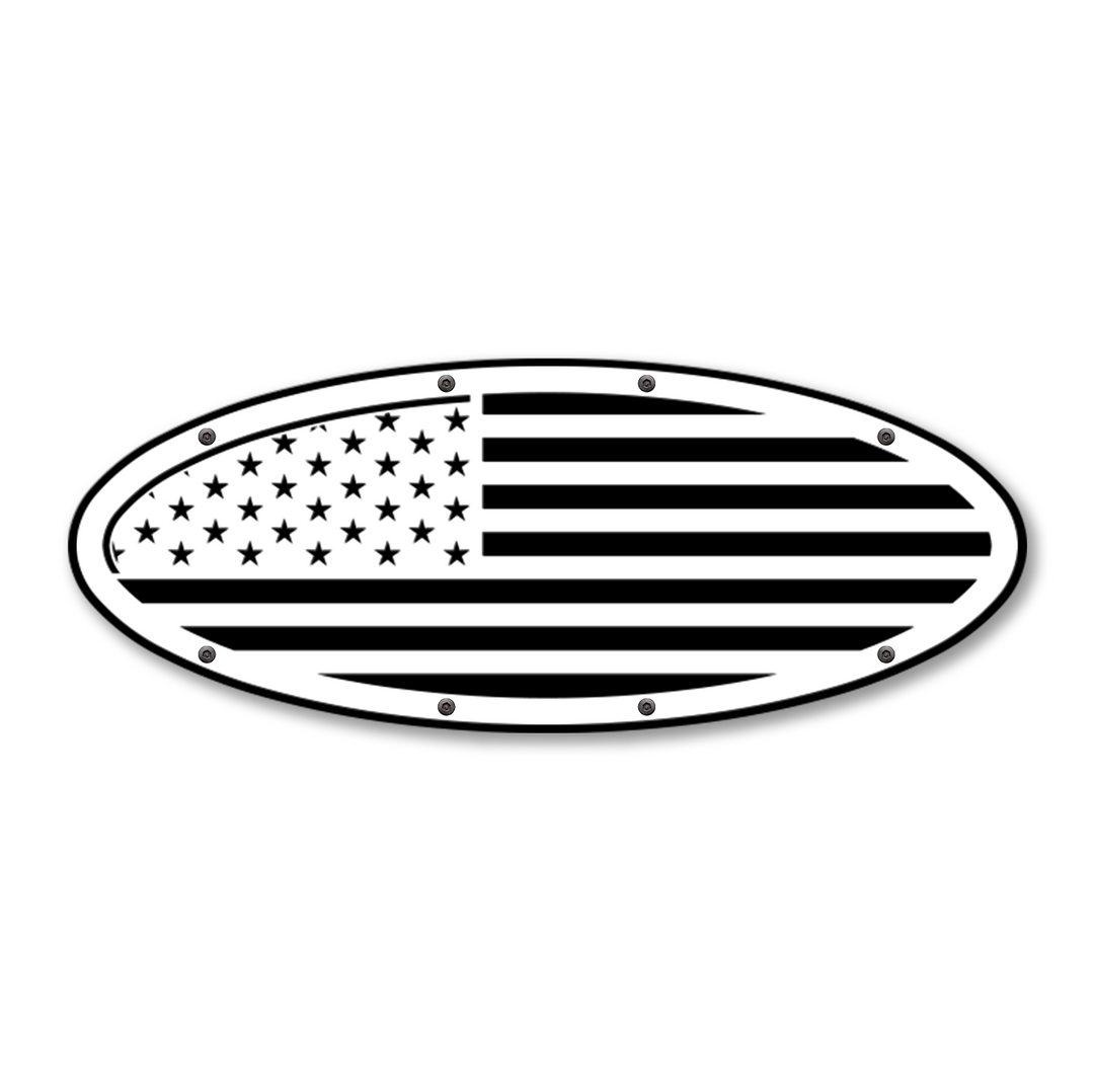 American Flag Oval Replacement - Fits Multiple Ford® Trucks - Fully Customizable Colors