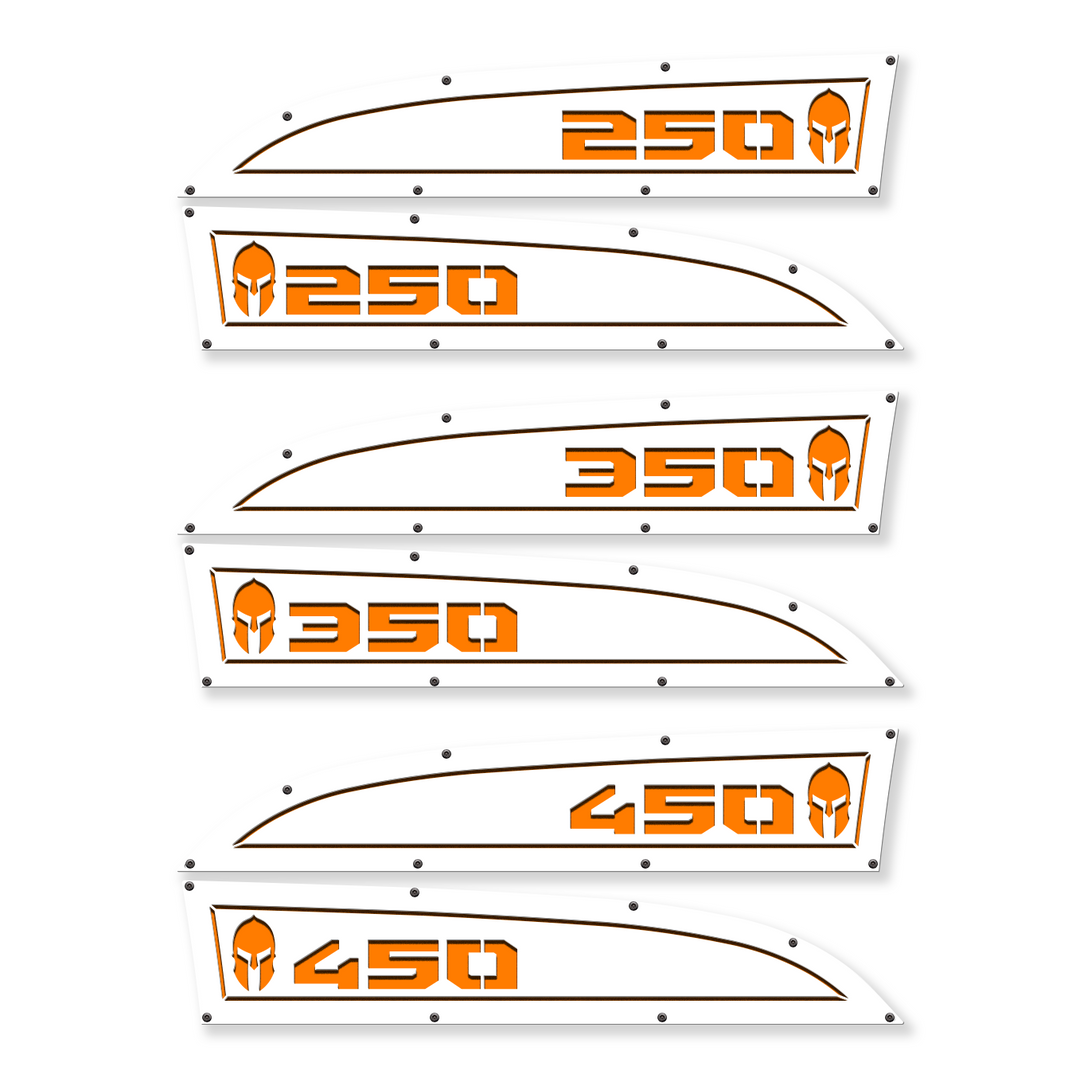 Remplacement des badges d'aile Ford® Super Duty® Spartan 250, 350 ou 450 11-16 - Entièrement personnalisable, LED et non LED