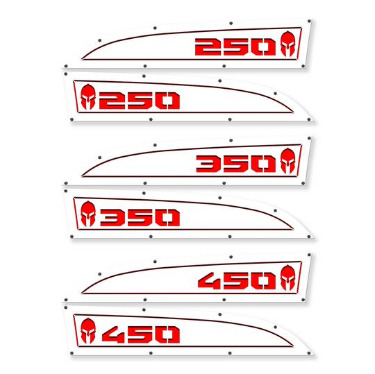 Spartan 250, 350 or 450 11-16 Ford® Super Duty® Fender Badge Replacements - Fully Customizable, LED and Non-LED