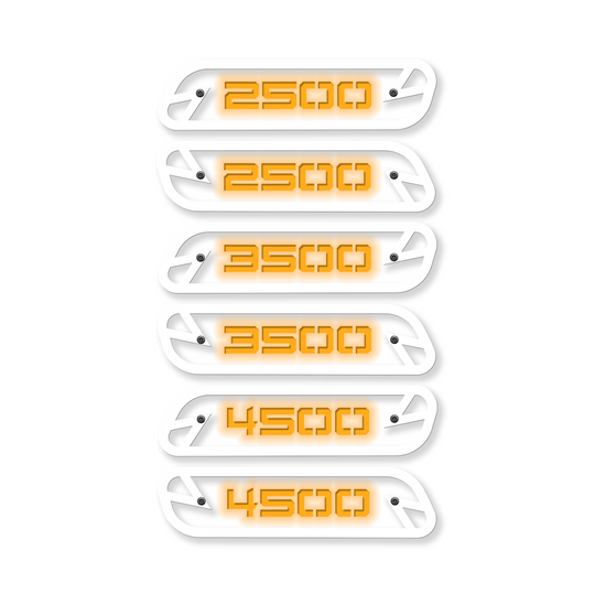 Emblèmes de capot de rechange 2500, 3500 ou 4500 - Compatibles avec les modèles Ram® 2500, 3500, 4500 2019-2023 - Entièrement personnalisables, à LED ou sans LED