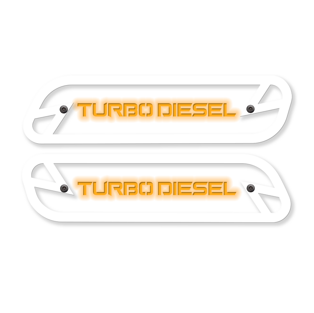 Turbo Diesel Hood Emblem Replacements - Fits 2019-2025 Ram® 2500, 3500, 4500 - Fully Customizable, LED or Non-LED