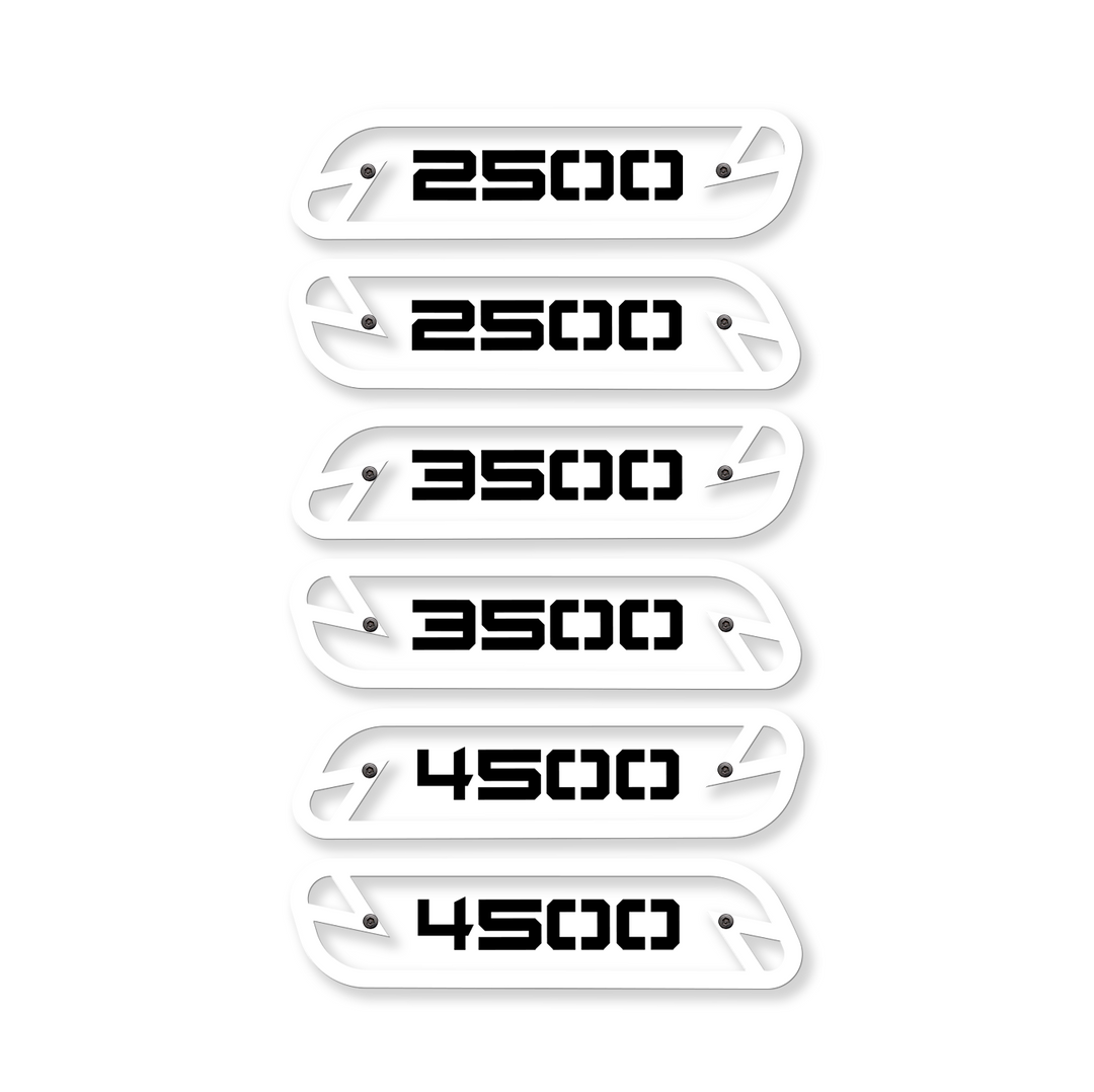 Emblèmes de capot de rechange 2500, 3500 ou 4500 - Compatibles avec les modèles Ram® 2500, 3500, 4500 2019-2023 - Entièrement personnalisables, à LED ou sans LED