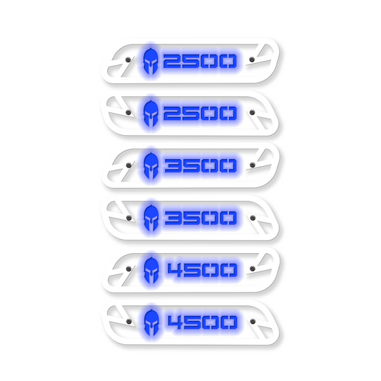 Remplacement des emblèmes de capot Spartan 2500/3500/4500 - Compatible avec les modèles Ram® 2500, 3500, 4500 2019-2023 - Entièrement personnalisable, LED ou non LED