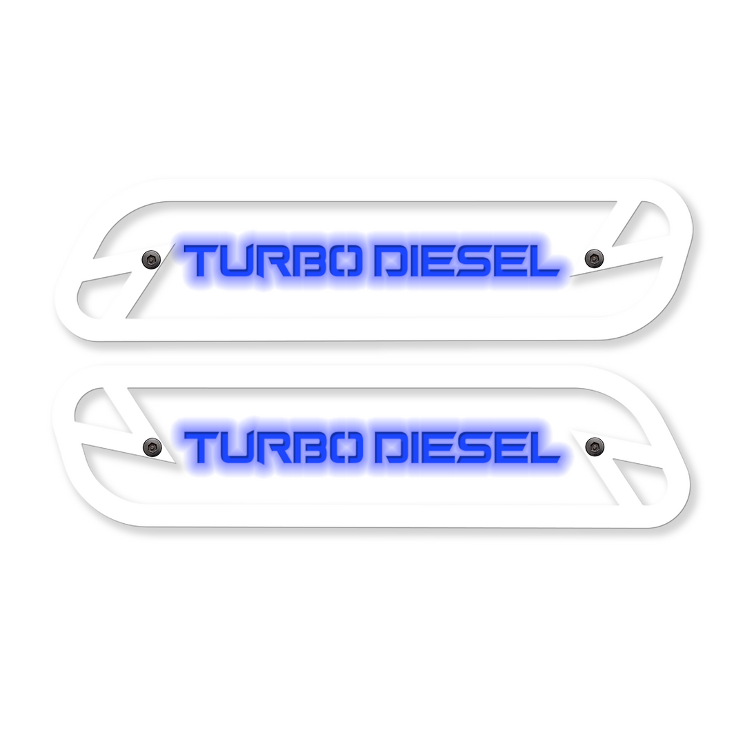 Turbo Diesel Hood Emblem Replacements - Fits 2019-2025 Ram® 2500, 3500, 4500 - Fully Customizable, LED or Non-LED