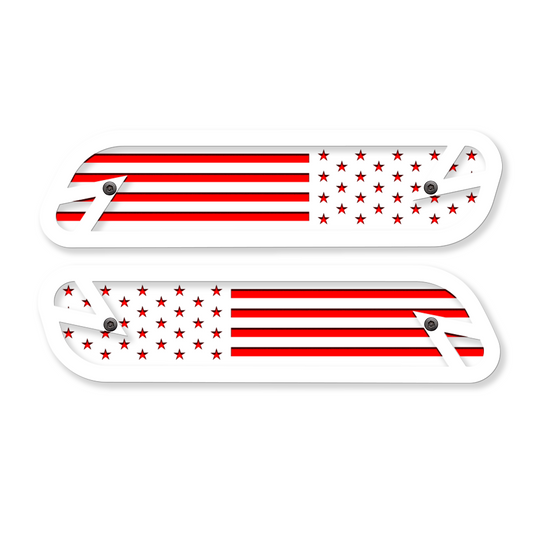 American Flag Hood Emblem Replacements - Fits 2019-2023 Ram® 2500, 3500, 4500 - Fully Customizable, Non-LED