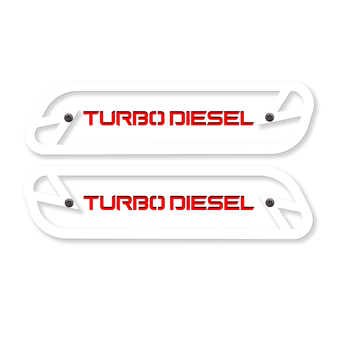 Turbo Diesel Hood Emblem Replacements - Fits 2019-2025 Ram® 2500, 3500, 4500 - Fully Customizable, LED or Non-LED