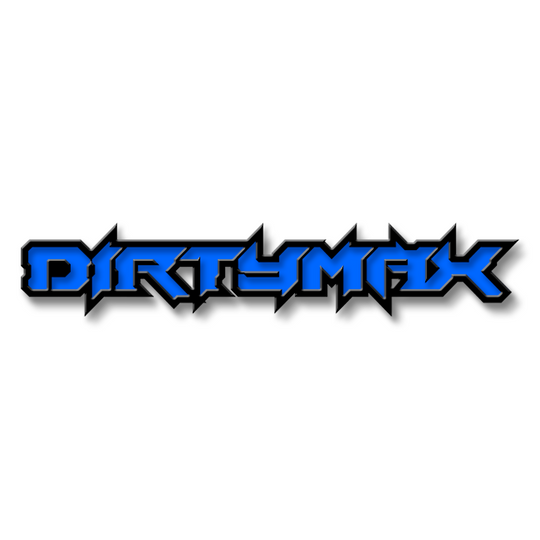 Custom Dirtymax Text Emblem - Powder Coated Aluminum - Choose Your Colors