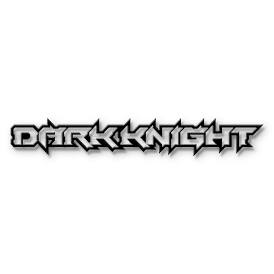 Custom Dark Knight Text Emblem - Powder Coated Aluminum - Choose Your Colors