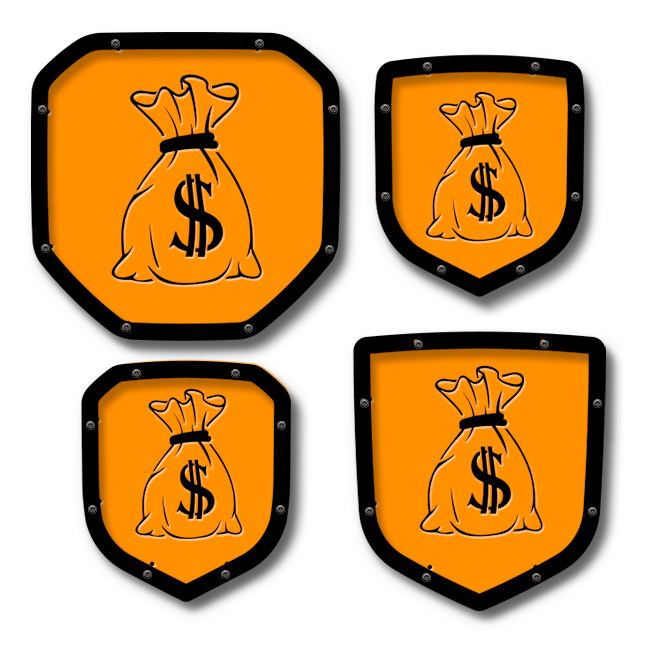 Money Bag Shield Emblem - RAM® Trucks, Grille or Tailgate - Fits Multiple Models and Years